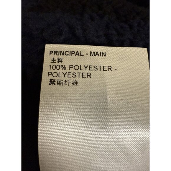 Louis Vuitton Mens Checkered Sherpa Fleece Jacket L Gray & Blue Made In Italy - Picture 14 of 16